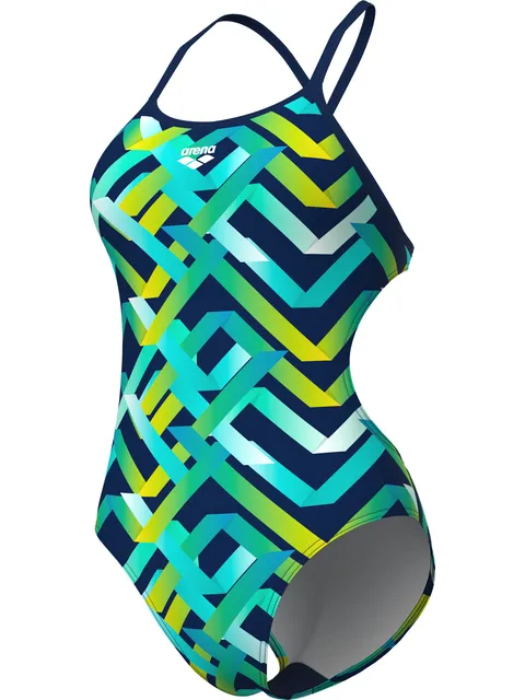 Arena Texture Tie Back One Piece - Multi/Navy