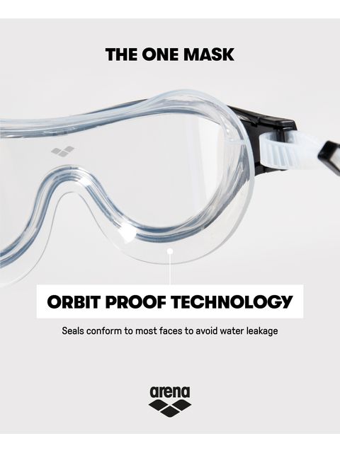 Arena The One Smoke Swim Mask - Black & Clear