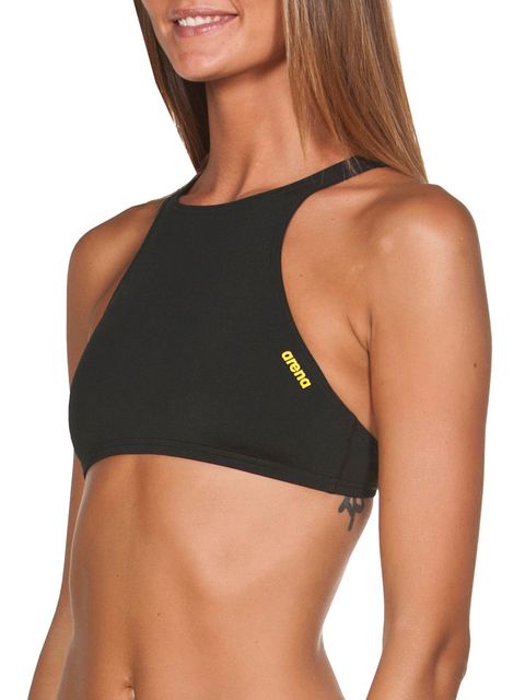 Arena Think Black & Yellow Bikini Top