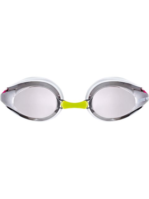 Arena Tracks Junior Goggles - Silver Mirror/White/Fuchsia
