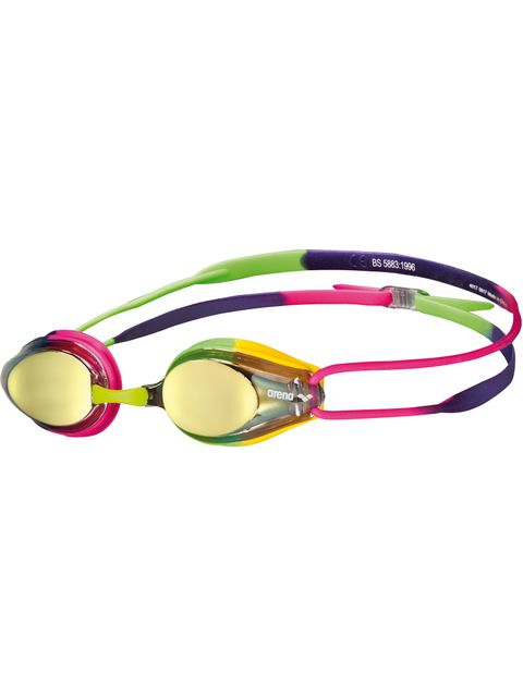 Arena Tracks Mirrored Goggles - Violet, Fuchsia & Green