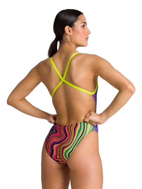 Arena X Criss Cross Back One Piece - Marbelized