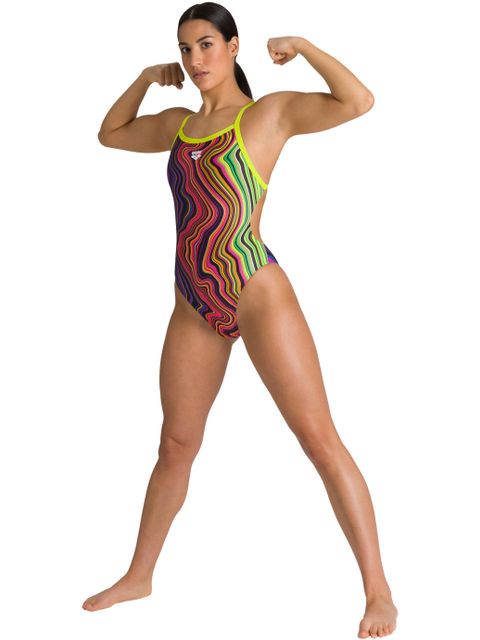 Arena X Criss Cross Back One Piece - Marbelized