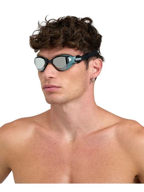 Arena Cobra Tri Swipe Goggles - Silver Mirror/Army