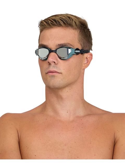 Arena Cobra Tri Swipe Goggles - Silver Mirror/Army