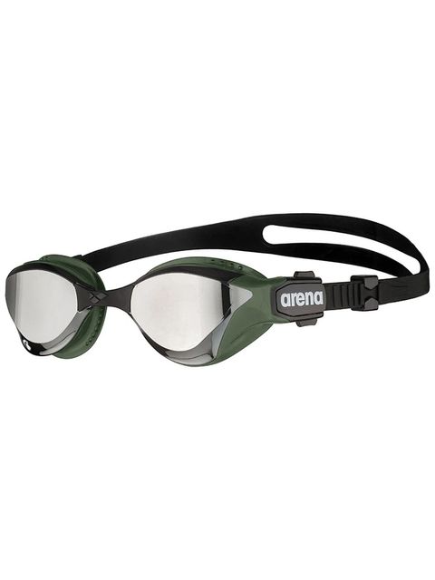 Arena Cobra Tri Swipe Goggles - Silver Mirror/Army
