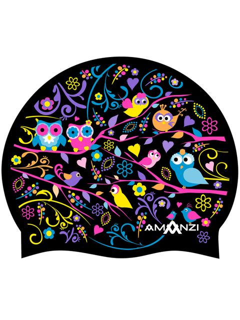 AMANZI Hoot Hoot Silicone Swim Cap