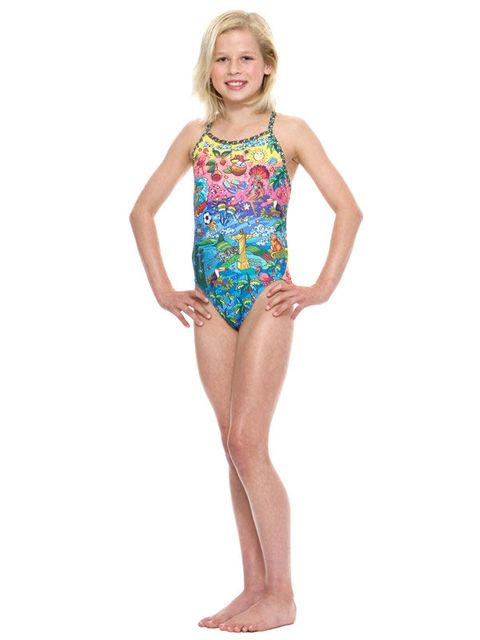AMANZI Rio Girls One Piece Swimsuit Side 1