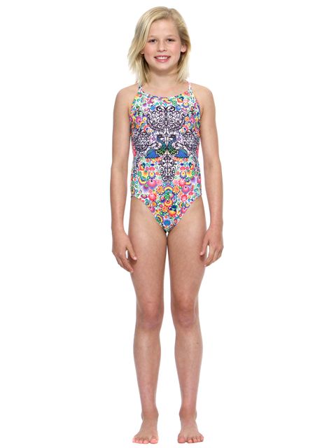 AMANZI Secret Garden Girls One Piece Front