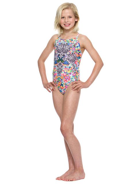 AMANZI Secret Garden Girls One Piece Side 1