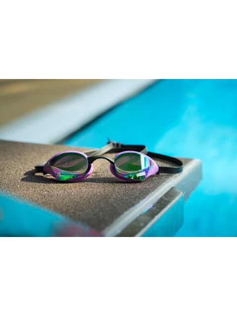 Arena Cobra Core Swipe Goggles - Emeral Mirror/Plum/Black
