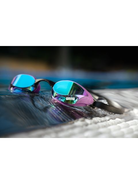 Arena Cobra Core Swipe Goggles - Emeral Mirror/Plum/Black