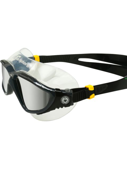 Aqua Sphere Vista Swim Mask - Titanium Silver Mirror/Dark Grey/Black