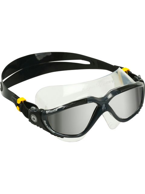 Aqua Sphere Vista Swim Mask - Titanium Silver Mirror/Dark Grey/Black