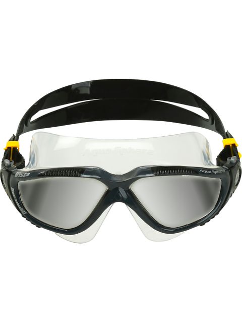 Aqua Sphere Vista Swim Mask - Titanium Silver Mirror/Dark Grey/Black