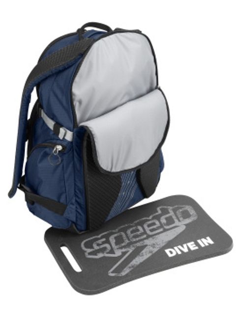 Bleacher Seat shown with the the Navy Teamster Backpack