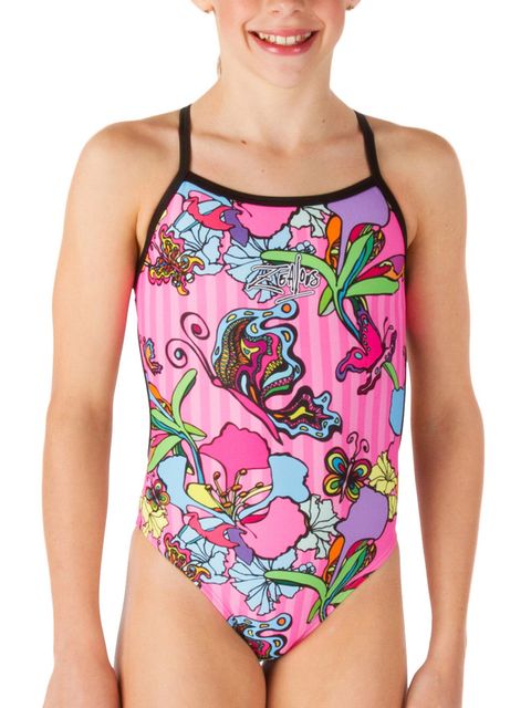 Zealous Butterfly Kisses Girls One Piece