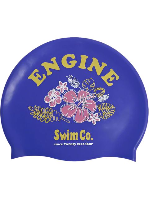 Engine Floral Swim Cap - Lavender