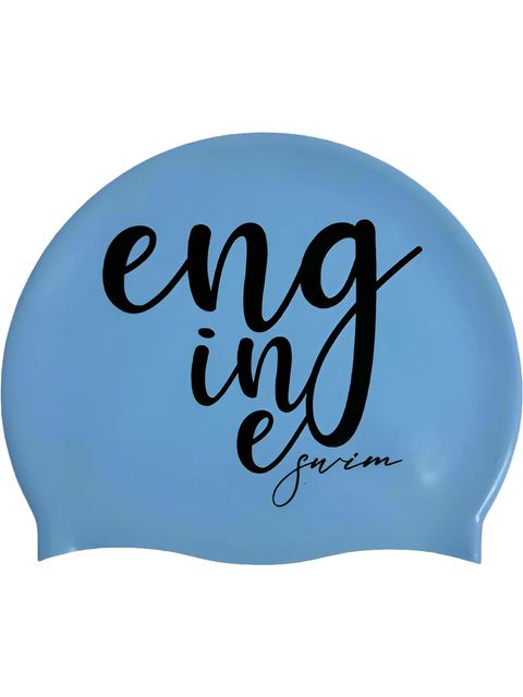 Engine Signature Swim Cap - Cornflower Blue