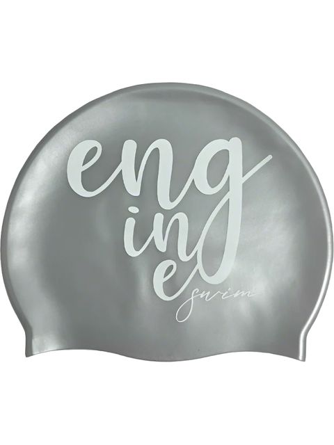 Engine Signature Swim Cap - Silver