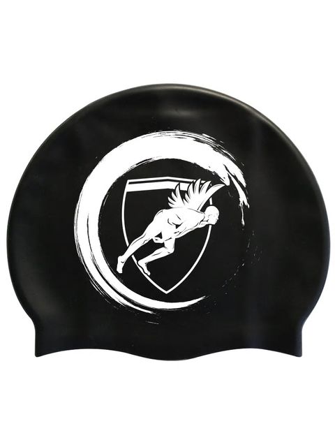 Engine Wave Swim Cap - Black & White