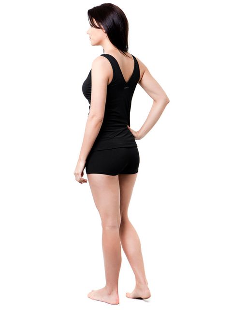 Funkita Form Still Black Zip Front Tankini Top