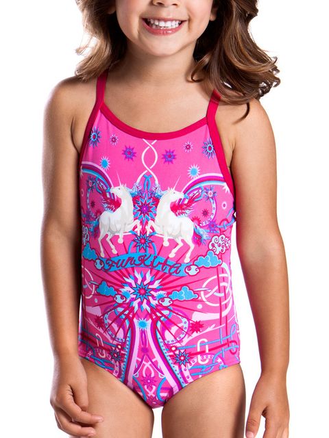 Funkita Unicorn Candy Toddler Girls One Piece Swimsuit 