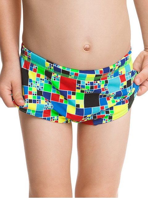 Funky Trunks Rubiks Runner Toddler Boys Trunks Front Crop