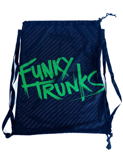 Funky Trunks Still Black Mesh Bag Flat