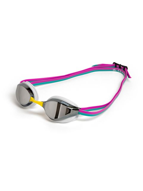 Arena Python Goggles - Silver Mirror/White/Fuchsia