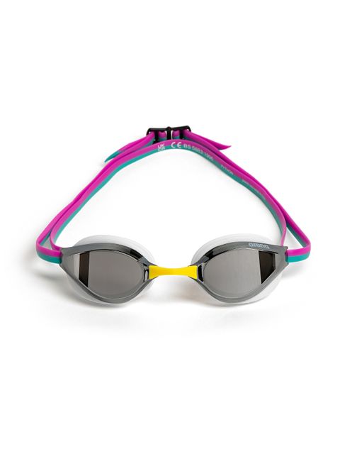 Arena Python Goggles - Silver Mirror/White/Fuchsia