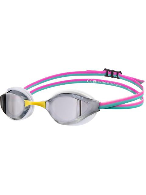 Arena Python Goggles - Silver Mirror/White/Fuchsia
