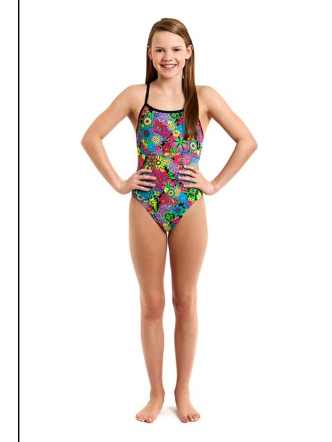 Funkita Ikebana Black Girls One Piece Swimsuit