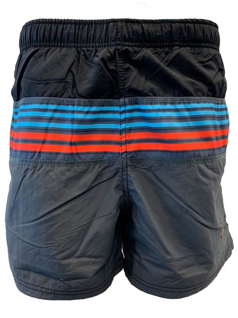 Finz Charcoal Stream Mens Watershorts, Striped Mens Boardshorts