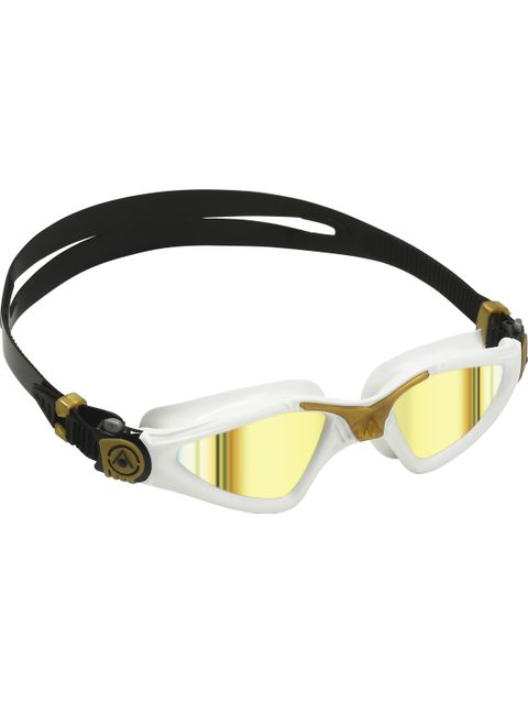 Aqua Sphere Kayenne Goggles - Gold Titanium Mirror/White/Gold