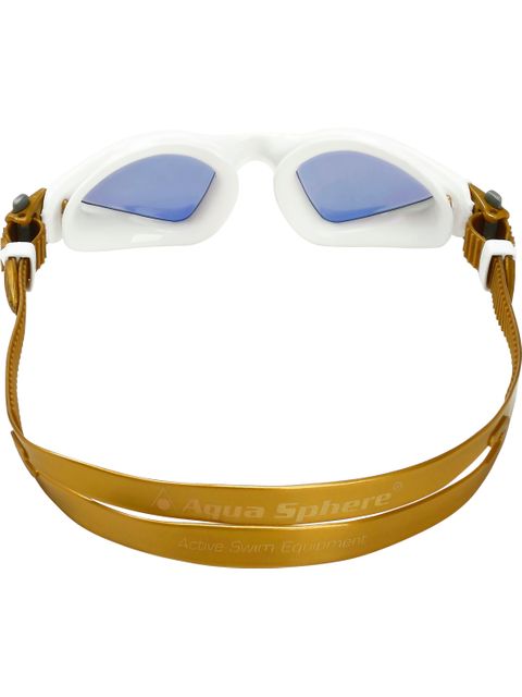 Aqua Sphere Kayenne Goggles Compact Fit - Gold Titanium Mirror/White/Gold