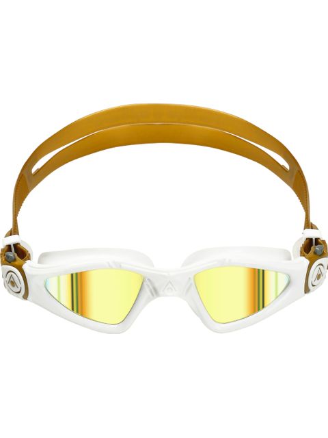Aqua Sphere Kayenne Goggles Compact Fit - Gold Titanium Mirror/White/Gold