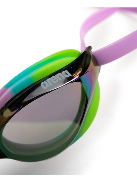 Arena Python Goggles - Green Mirror/Violet/Green