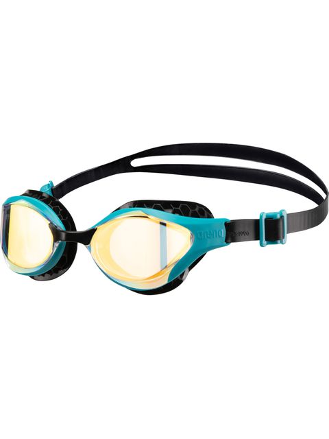 Arena Air Bold Swipe Goggles - Yellow Copper Mirror/Green Lake