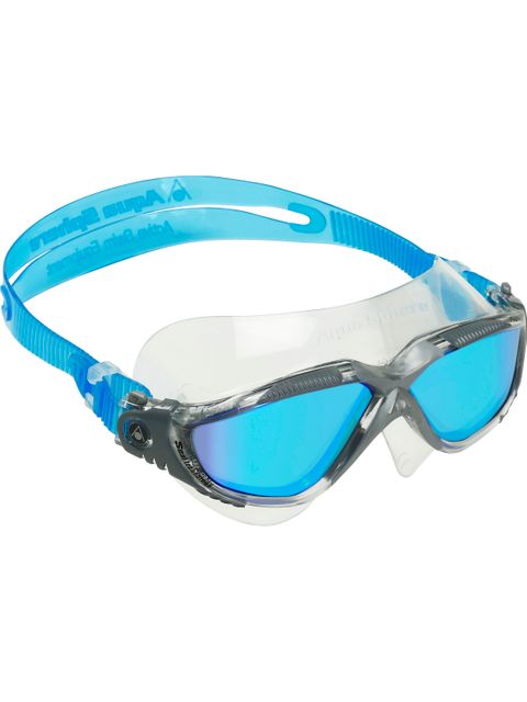 Aqua Sphere Vista Swim Mask - Blue Titanium Mirror/Clear/Grey