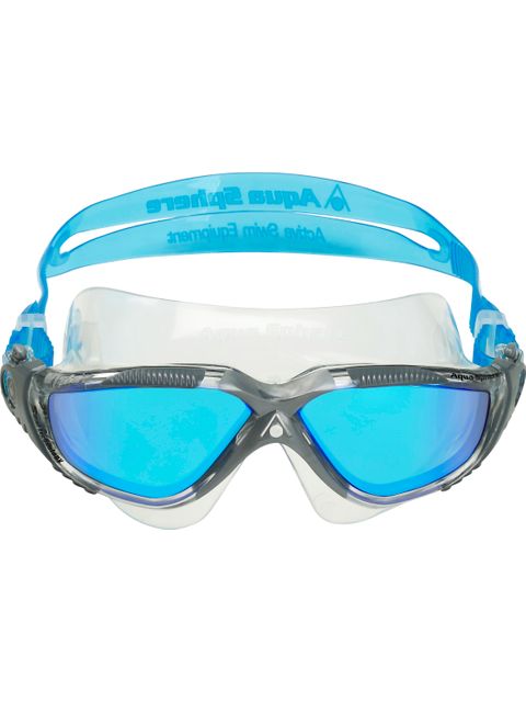Aqua Sphere Vista Swim Mask - Blue Titanium Mirror/Clear/Grey