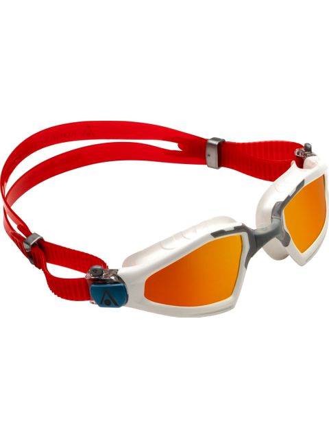 Aqua Sphere Kayenne Pro Goggles - Red Titanium Mirror/White/Grey