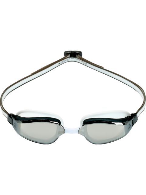 Aqua Sphere Fastlane Goggles - Silver Titanium Mirror/White/Grey