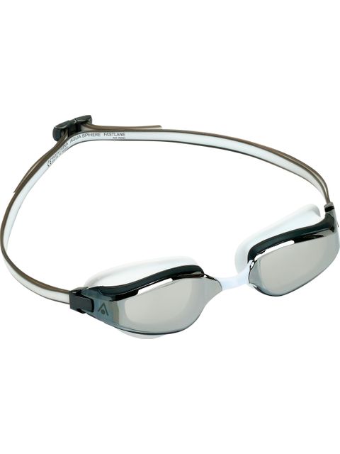 Aqua Sphere Fastlane Goggles - Silver Titanium Mirror/White/Grey