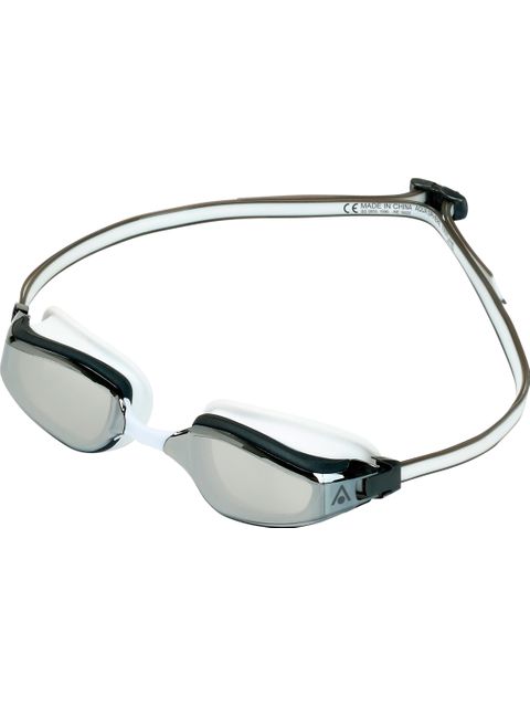 Aqua Sphere Fastlane Goggles - Silver Titanium Mirror/White/Grey