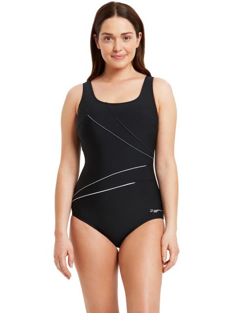 Zoggs Macmasters Scoopback -  Black/Grey