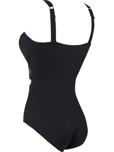 Zoggs Wrap Panel Classicback One Piece - Black/Grey