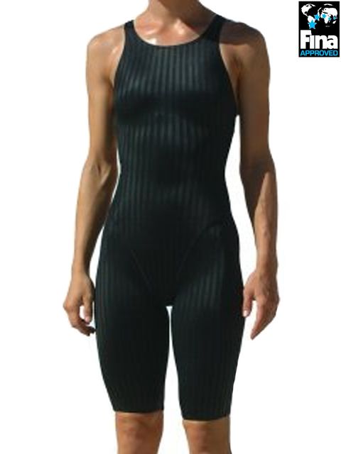 FINA APPROVED Agon Lethal Black Kneelength Racer