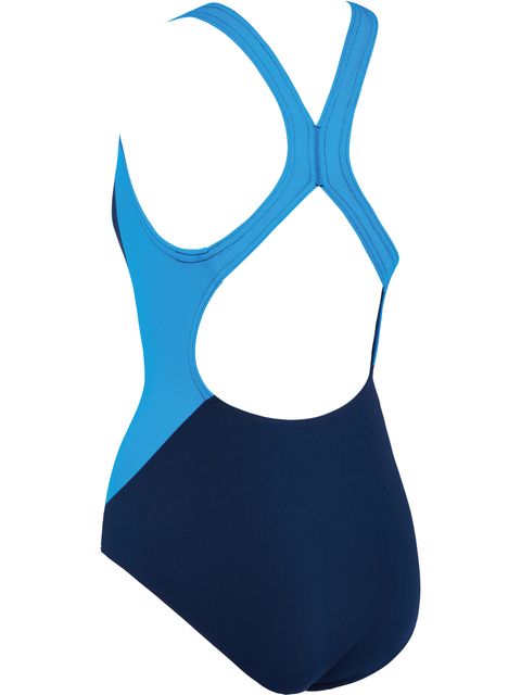Zoggs Eaton Flyback One Piece - Navy/Light Blue