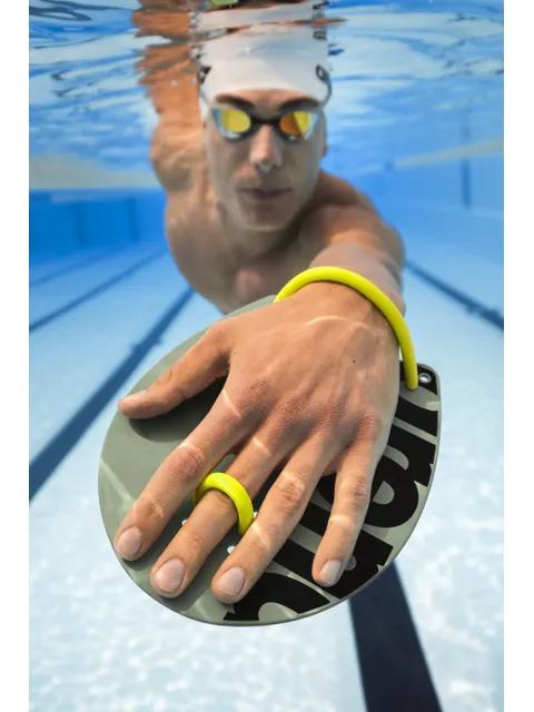 Arena Elite 2 Hand Paddles - Sage/Lime